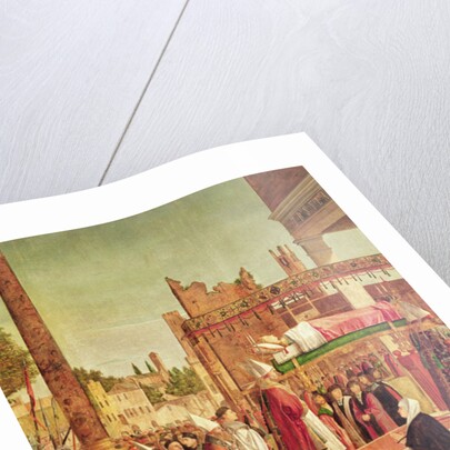 Detail of the Martyrdom of the Pilgrims and the Funeral of St. Ursula by Vittore Carpaccio