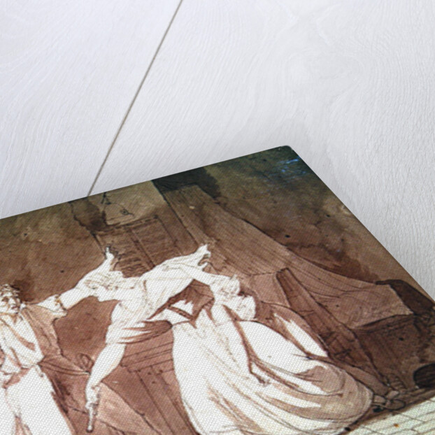 Heroism of a woman facing Vendean robbers having gained control of Saint-Mithier, 1793 by French School