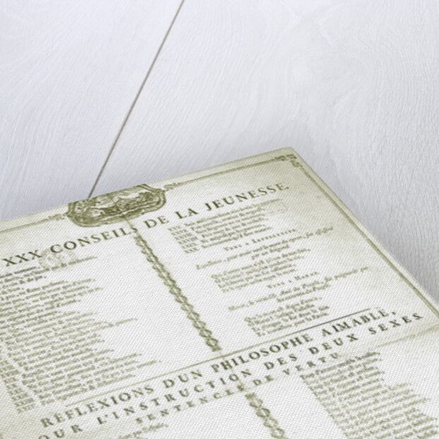 Thirty Pieces of Advice for the Young: Reflections of a philosopher for the instruction of both sexes, 1794 by Pierre Francois Palloy