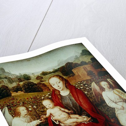 Virgin and Child between two angels, c.1480s by Hans Memling