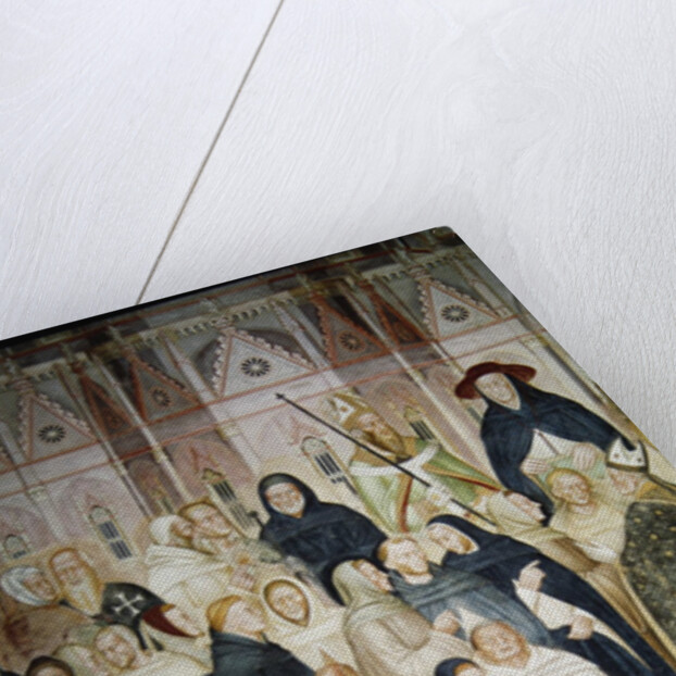 The Church Militant and Triumphant, detail of the left hand side, c.1366-68 by Andrea di Bonaiuto