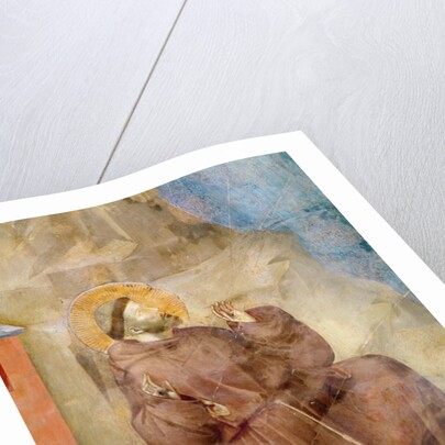 Saint Francis receiving the Stigmata, detail of Saint Francis, c.1297-99 by Giotto