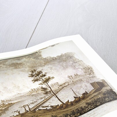 A View of the Bridge over the River Po at Pavia, 1797 by French School