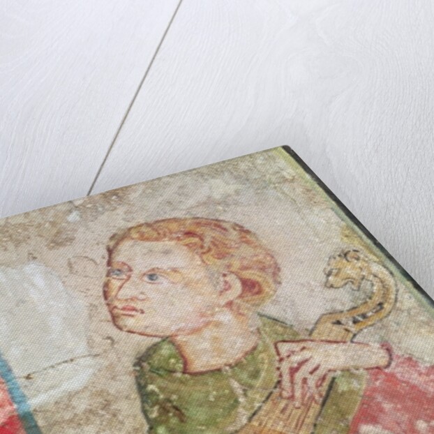 The Females Saints at the Tomb and the Resurrection, detail of the Mandore Player, 1330 by Juan Oliver