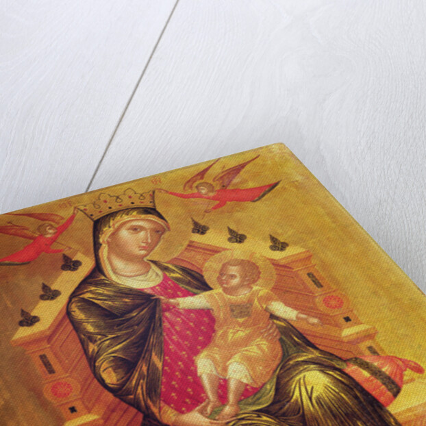Madonna and Child enthroned with two angels by Byzantine