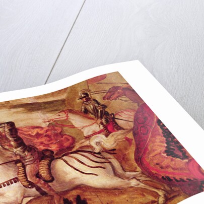 Detail of a cavalryman from Crucifixion by Jacopo Robusti Tintoretto