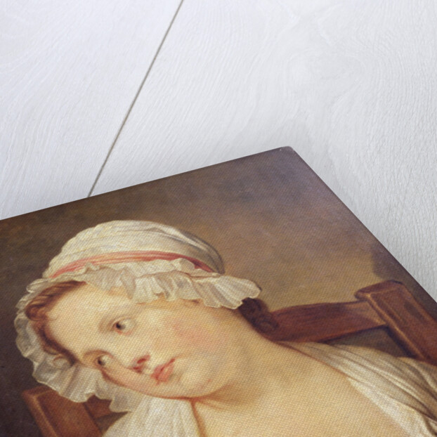 Young Girl in a White Bonnet by Jean Baptiste Greuze