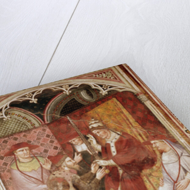 Story of Pope Alexander III, the Pope giving the sword to Doge Ziani, 1407 by Aretino Luca Spinello or Spinelli