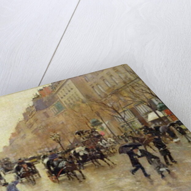 Boulevard Poissonniere in the Rain, c.1885 by Jean Beraud
