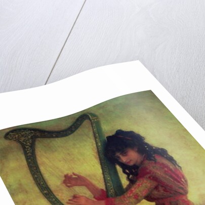Muse Playing the Harp by Antoine Auguste Ernest Herbert or Hebert