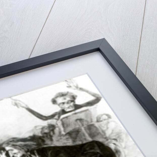 Galop Chromatique Caricature of Luigi Lablache, Franz Liszt at the piano and Francois Habeneck by Henri Lehmann