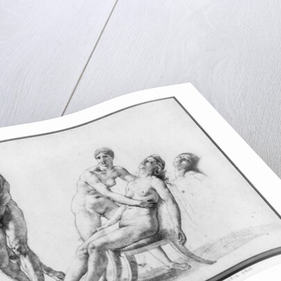 Death of Phaedra, prepatory sketch for the illustration of Racine's Complete Works, Act V Scene VII, published 1801 by Anne Louis Girodet de Roucy-Trioson