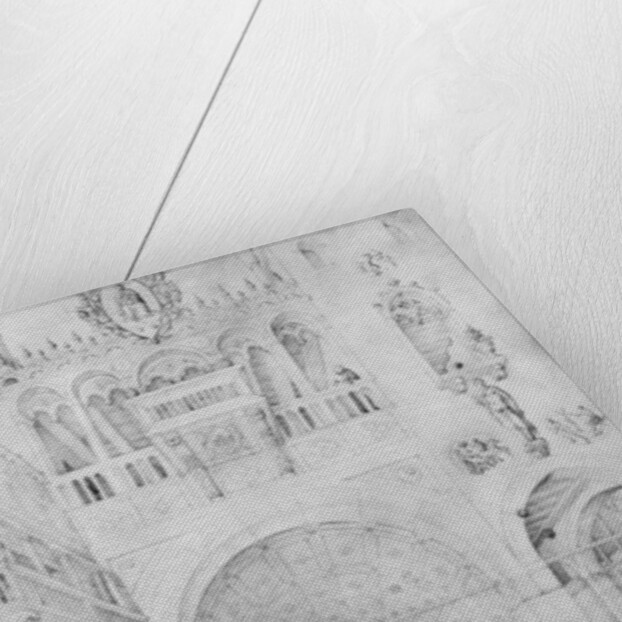 Death of the Virgin in the rich architecture of a Venetian palace by Jacopo Bellini