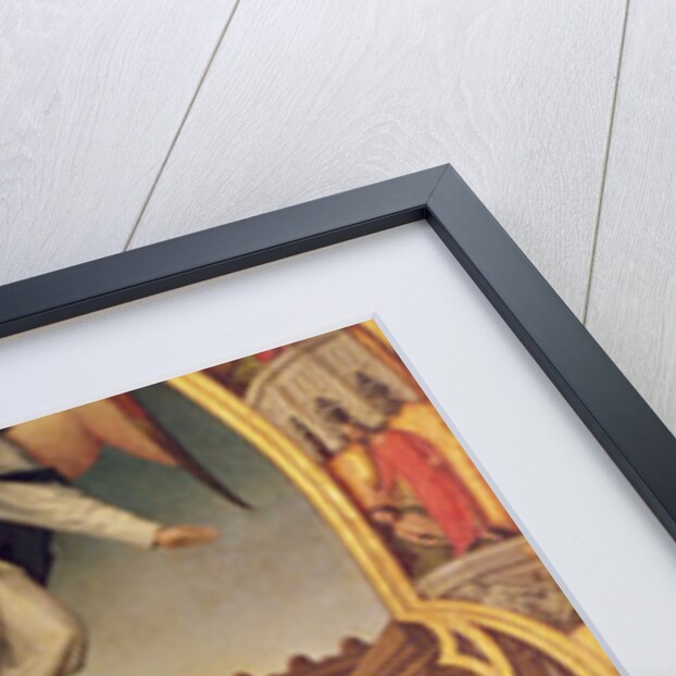 Redemption Triptych; left hand panel showing the expulsion of Adam and Eve from Paradise, c.1460 , c.1460 by Vrancke van der Stockt