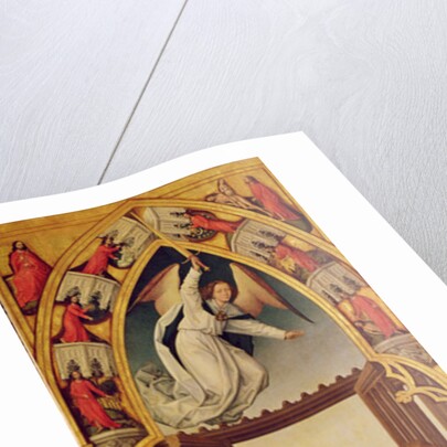 Redemption Triptych; left hand panel showing the expulsion of Adam and Eve from Paradise, c.1460 , c.1460 by Vrancke van der Stockt