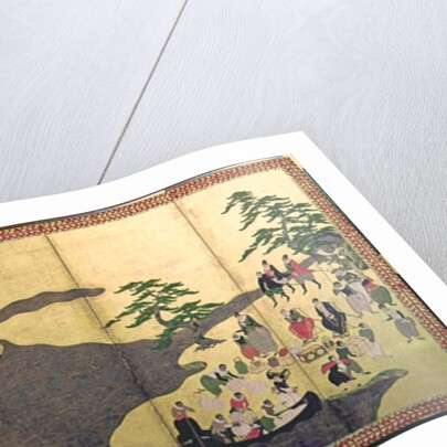 Arrival of the Portuguese in Japan in 1640, 17th century by Japanese School