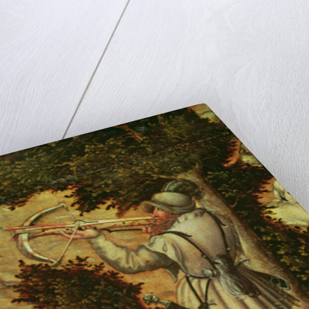 Crossbowman taking aim by Lucas the Elder Cranach