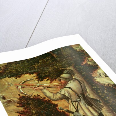 Crossbowman taking aim by Lucas the Elder Cranach