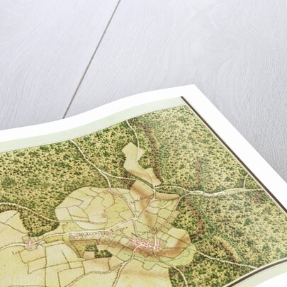 Map of the area of Bourges by French School