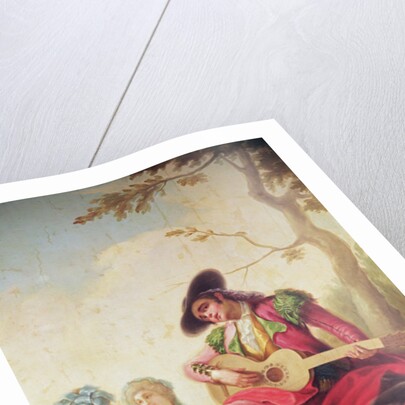 The Elegant Man Playing Guitar by Ramon Bayeu y Subias