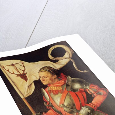 Lukas Paumgartner portrayed as Saint Eustace, right panel of the Paumgartner Altarpiece, c.1500 by Albrecht Dürer or Duerer