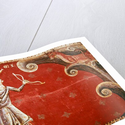 The arrow shot to kill a bull that had escaped from the herd on Mount Gargano returns to smite the shooter on the order of Saint Michael by Master of Llussà