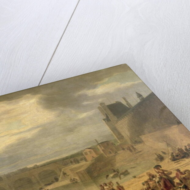View of the Grand Gallery of the Louvre, the Tuileries and the Pont Royal, c.1795 by J.F. De Pelchin