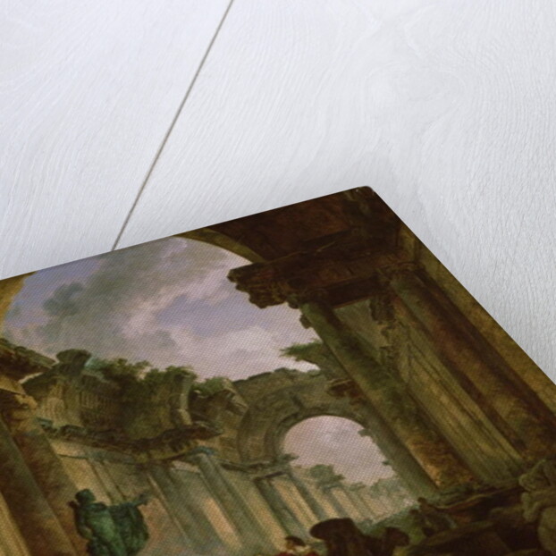 Imaginary View of the Grand Gallery of the Louvre in Ruins, 1796 by Hubert Robert