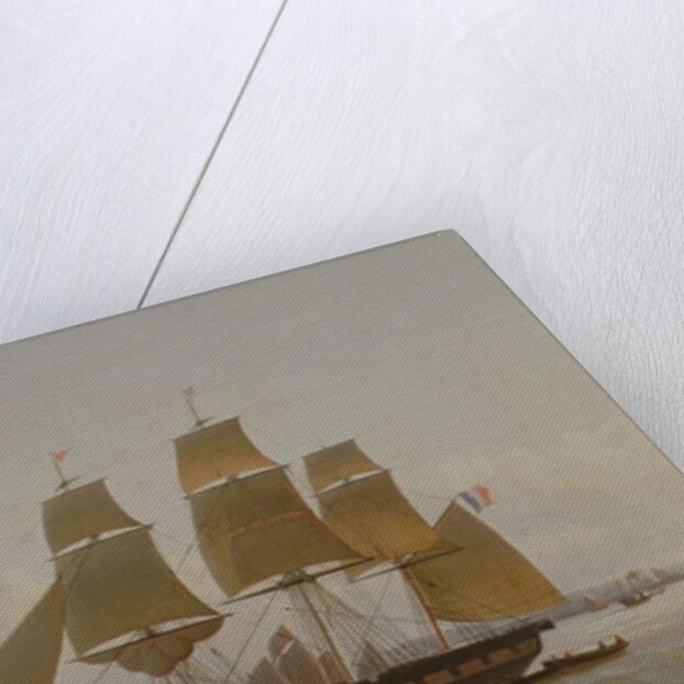 Three Masted Boat, in the Port of Le Havre, 1846 by Jean Dominique Drouin