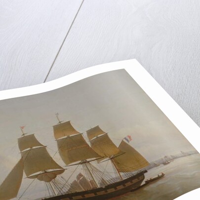 Three Masted Boat, in the Port of Le Havre, 1846 by Jean Dominique Drouin