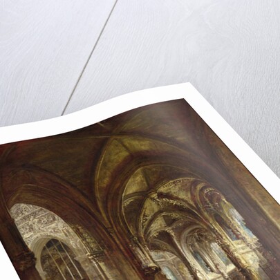 Interior of the Church of St. Pierre, Caen, 1861 by Francois d' Herbes