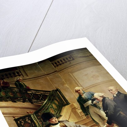 Napoleon I in the Palais Royal Received by the President of the Tribunal and Refusing the Plans of Percier or Fontaine, 1807 by Merry Joseph Blondel