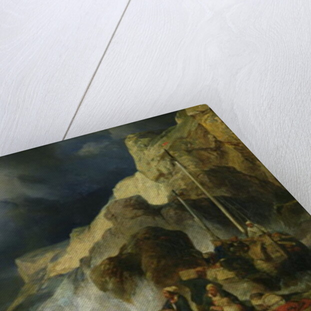 The Onslaught of the Smugglers, c.1837 by Louis Eugene Gabriel Isabey