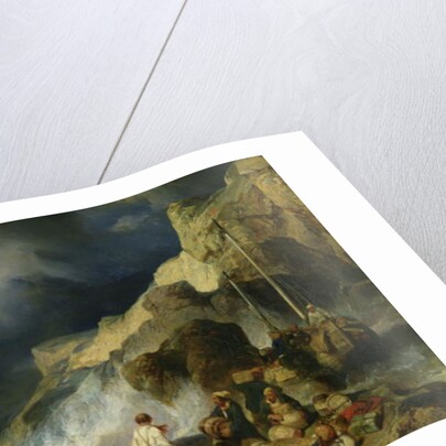 The Onslaught of the Smugglers, c.1837 by Louis Eugene Gabriel Isabey