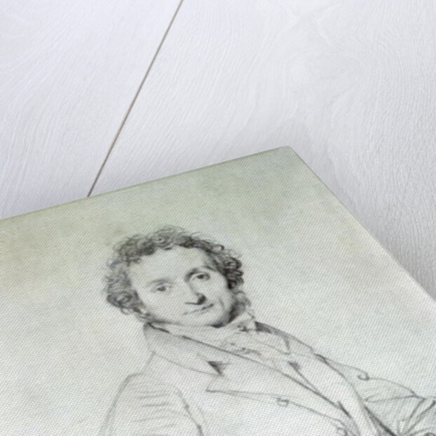 Portrait of Niccolo Paganini 1819 by Jean Auguste Dominique Ingres