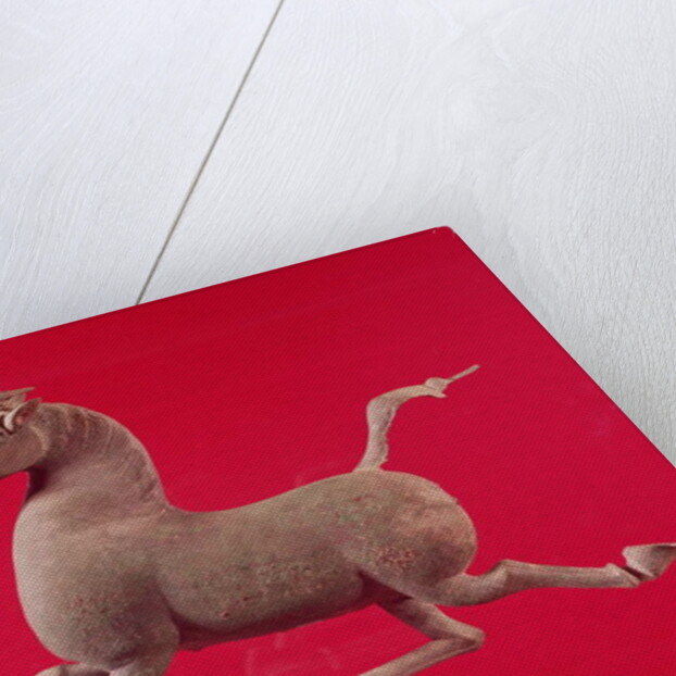 Galloping horse with one Hoof Resting on a Swallow by School Chinese