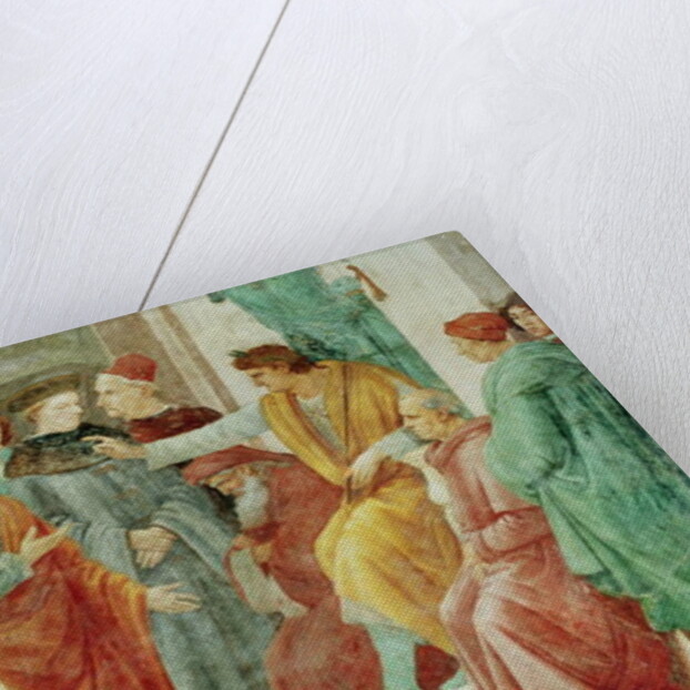 The Dispute with Simon Mago, lower tier of the wall to the right of the altar, c.1484-85 by Filippino Lippi