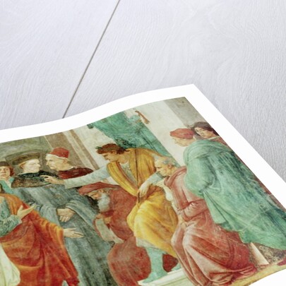 The Dispute with Simon Mago, lower tier of the wall to the right of the altar, c.1484-85 by Filippino Lippi