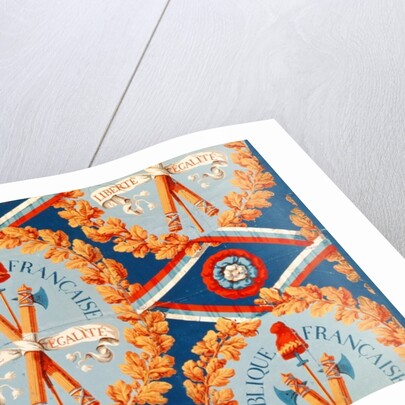 Wallpaper with French Revolutionary Symbols, 30th June 1793 by French School