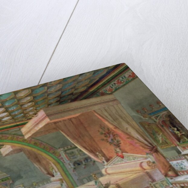 The Pink Room in the Chateau de Roquetaillade, 1868 by Edmond Duthoit