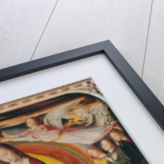 Coronation of the Virgin, centre panel from the Bourbon Altarpiece, c.1498 by (fl.c.1483-c.1529) Master of Moulins