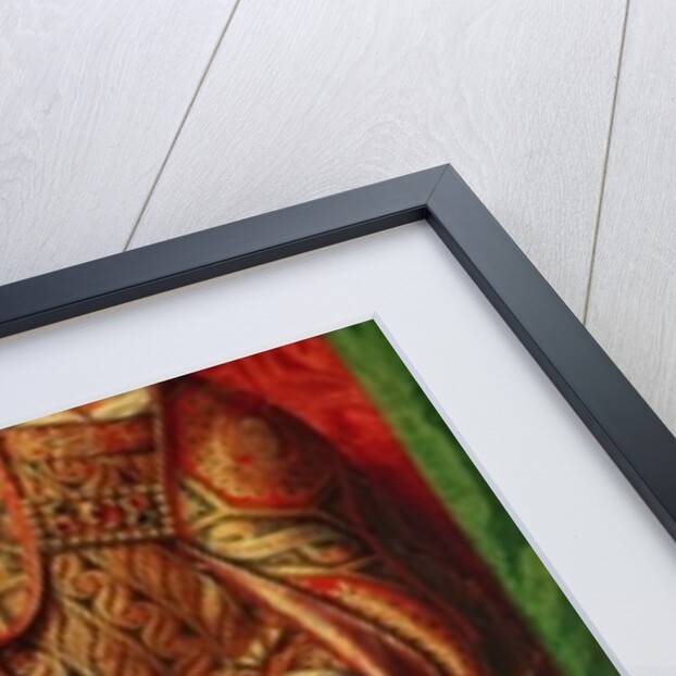 Peter II de Beaujeu of Bourbon with St. Peter, left wing of the Bourbon Altarpiece by (fl.c.1483-c.1529) Master of Moulins