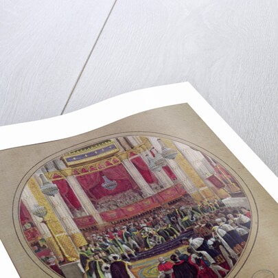 King Charles X receiving the Knights of the Saint Esprit at Reims Cathedral on the 30th May, 1825 by Jean-Charles Develly