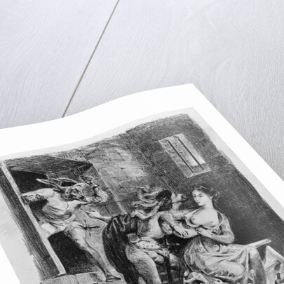 Faust rescues Marguerite from her prison by Ferdinand Victor Eugene Delacroix