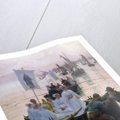 The Arrival of the Procession of St. Anne from Fouesnant to Concarneau, 1887 by Alfred Guillou