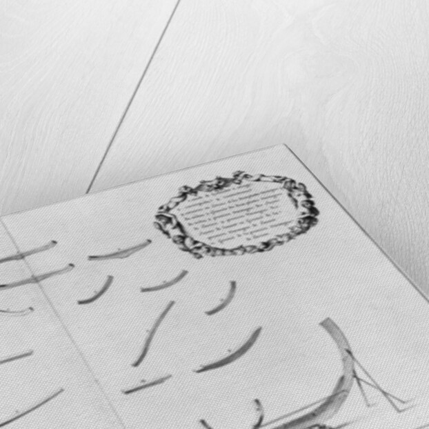 rofile of a vessel with its central floor plates by French School