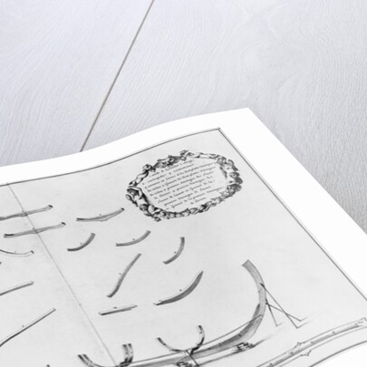 rofile of a vessel with its central floor plates by French School