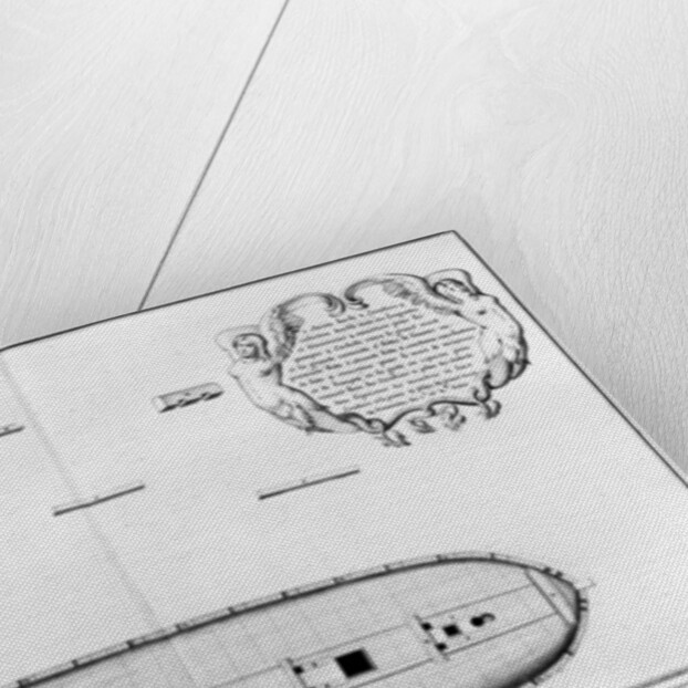 lan of a vessel with a completed first deck by French School