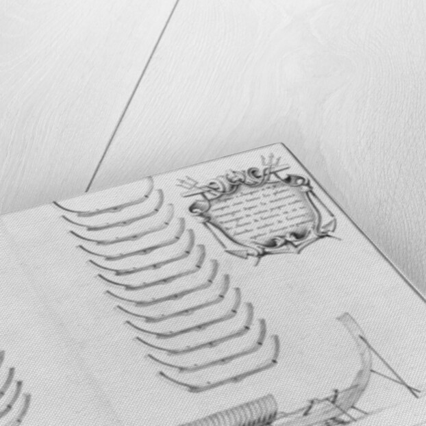 rofile of a vessel with all its floor plates by French School