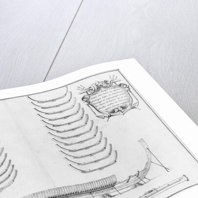 rofile of a vessel with all its floor plates by French School
